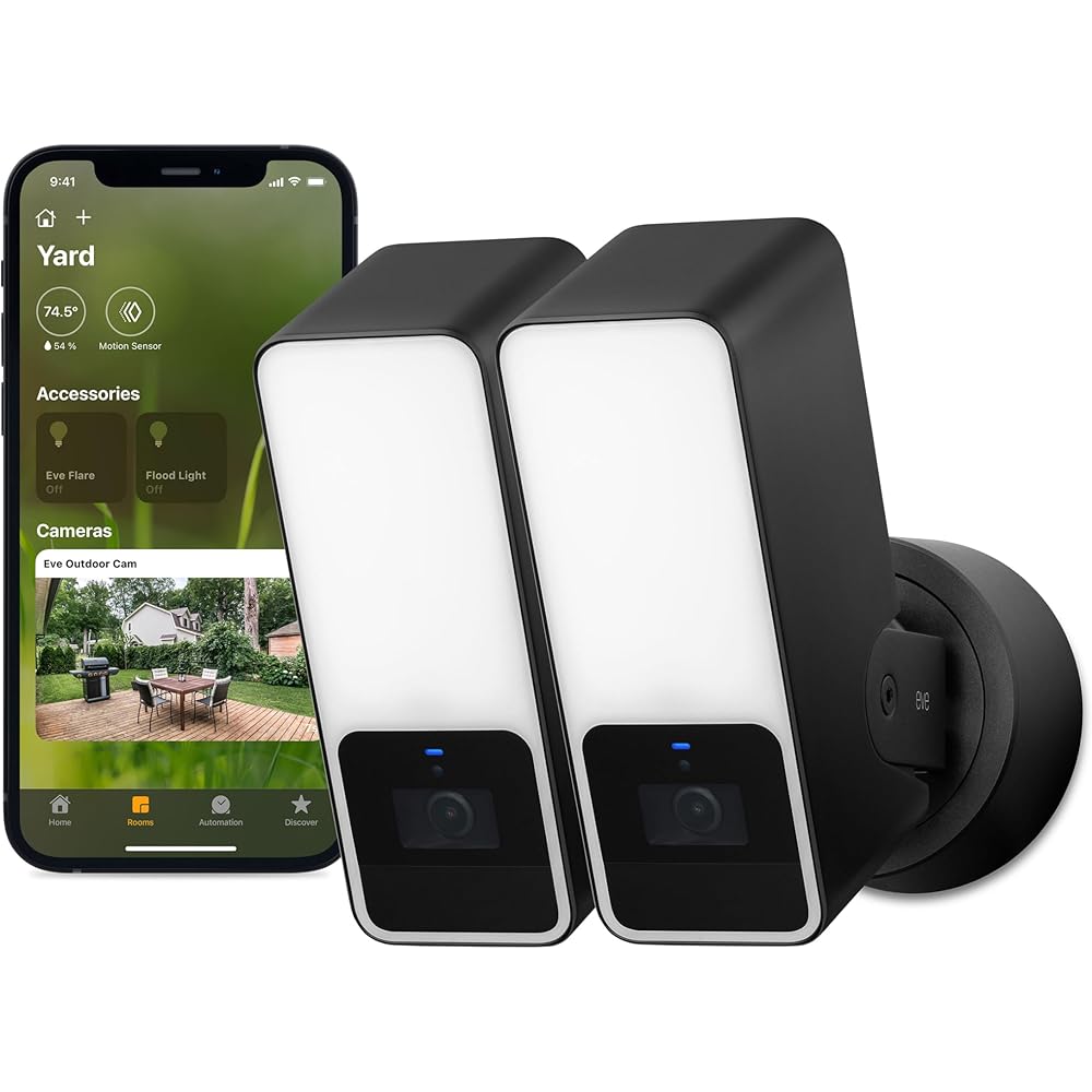 Eve Outdoor Cam Smart Floodlight Camera Twin Pack (White)