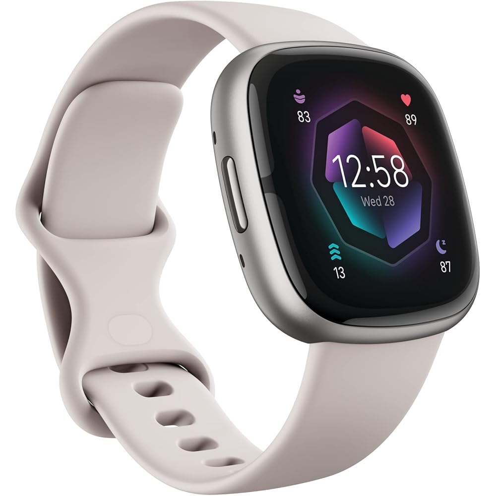 Fitbit Sense 2 Advanced Health and Fitness Smartwatch (Lunar White)