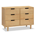 DaVinci Marley 6-Drawer Dresser for Nursery Wooden Double Chest of Drawers for Kids, Boys &amp; Girls Multi-Purpose, Storage Baby Dresser for Bedroom, Living Room &amp; Hallway Easy to Assemble Honey