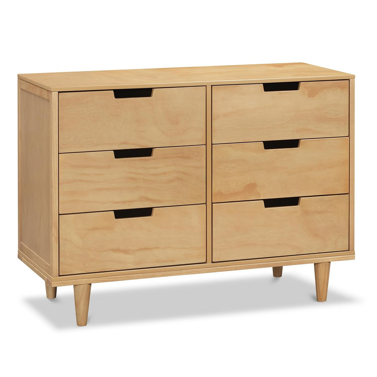 DaVinci Marley 6-Drawer Dresser for Nursery Wooden Double Chest of Drawers for Kids, Boys &amp; Girls Multi-Purpose, Storage Baby Dresser for Bedroom, Living Room &amp; Hallway Easy to Assemble Honey