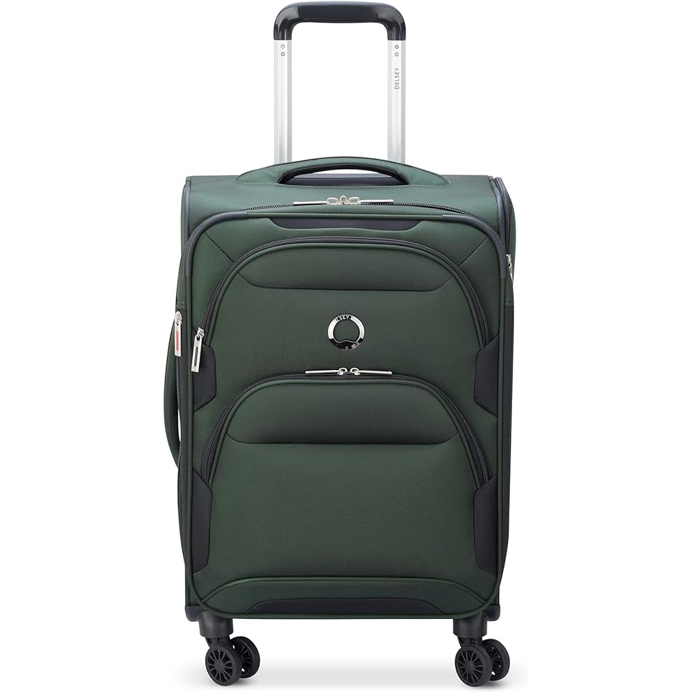 | DELSEY PARIS Sky Max 2.0 Softside Expandable Luggage with Spinner Wheels, Green, Carry-on 21 Inch | Suitcases