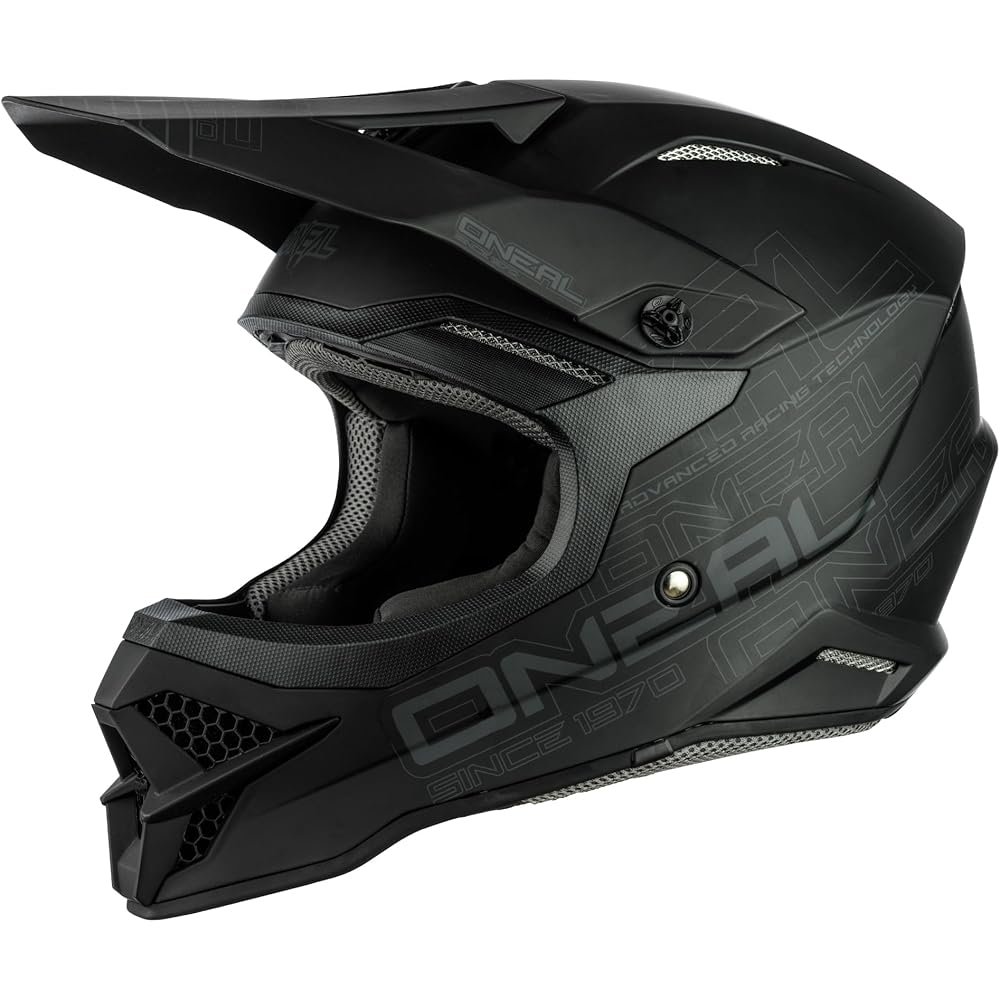 O'Neal 0627-004 3SRS Adult Helmet Flat (Flat Black, LG)
