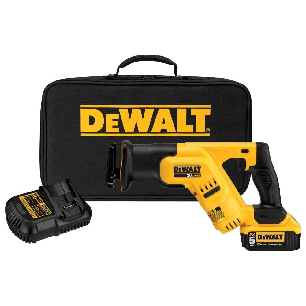 DEWALT 20V MAX* Cordless Reciprocating Saw Kit, 5 Amp-Hour Battery (DCS387P1)