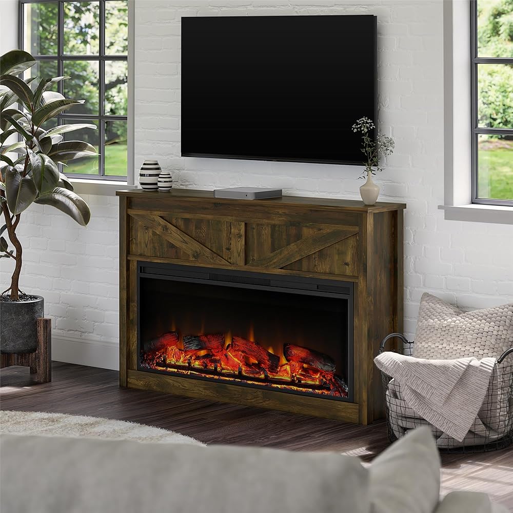 Farmington 49-Inch Electric Fireplace with Mantel