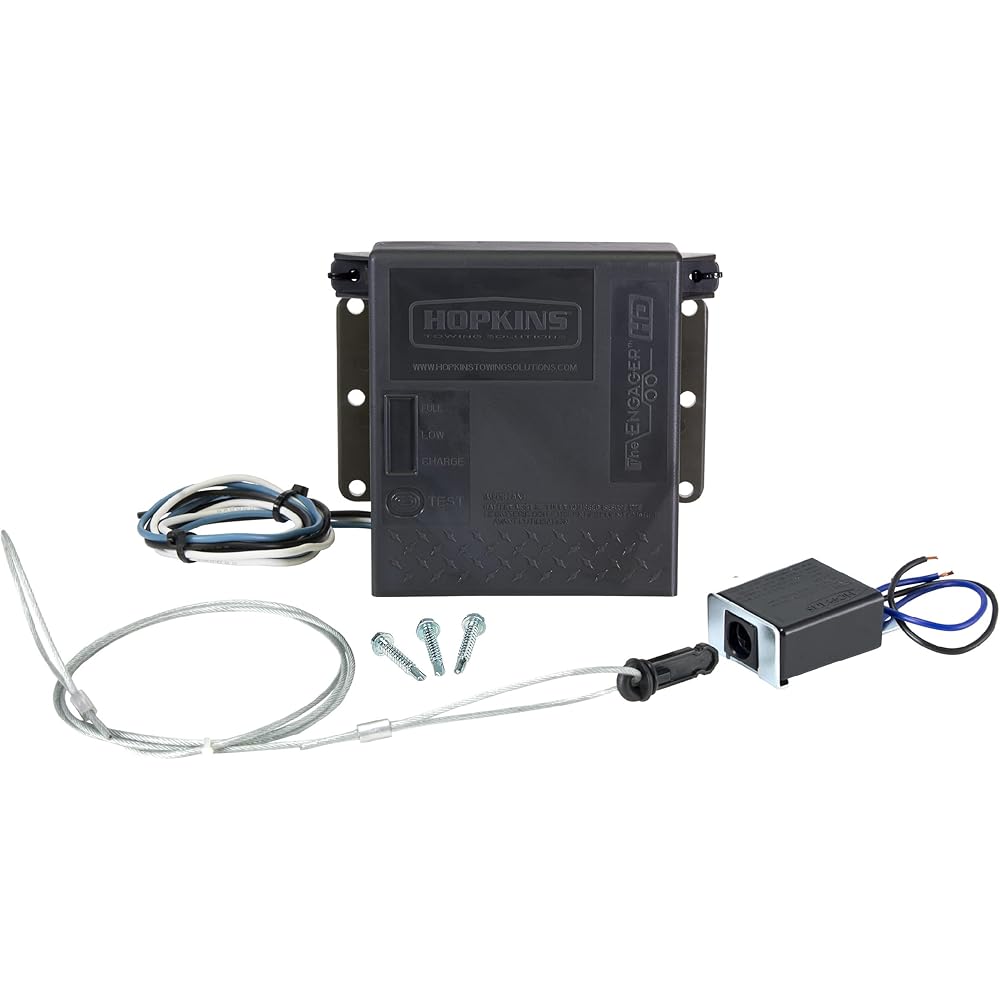 Hopkins Towing Solutions 20119 Engager SM Break-Away System with Battery Meter and 44 Switch