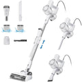 FABULETTA 23Ft Corded Stick Vacuum, 600W Power Stick Vacuum Corded with Telescopic Alloy Tube, 6 in 1 UltraLight Corded Vacuum Cleaner Converts to a Hand Vacuum, Great for Hair &amp; Hard Floor,Grey