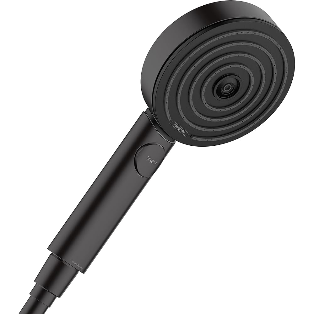 4-Inch 3-Spray Modern Handheld Shower Head (Matte Black)