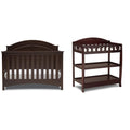 Delta Children Perry 6-in-1 Convertible Crib and Changing Table Set (Walnut Espresso)