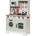 Robotime Wooden Play Kitchen Playset with Realistic Lights and Sounds