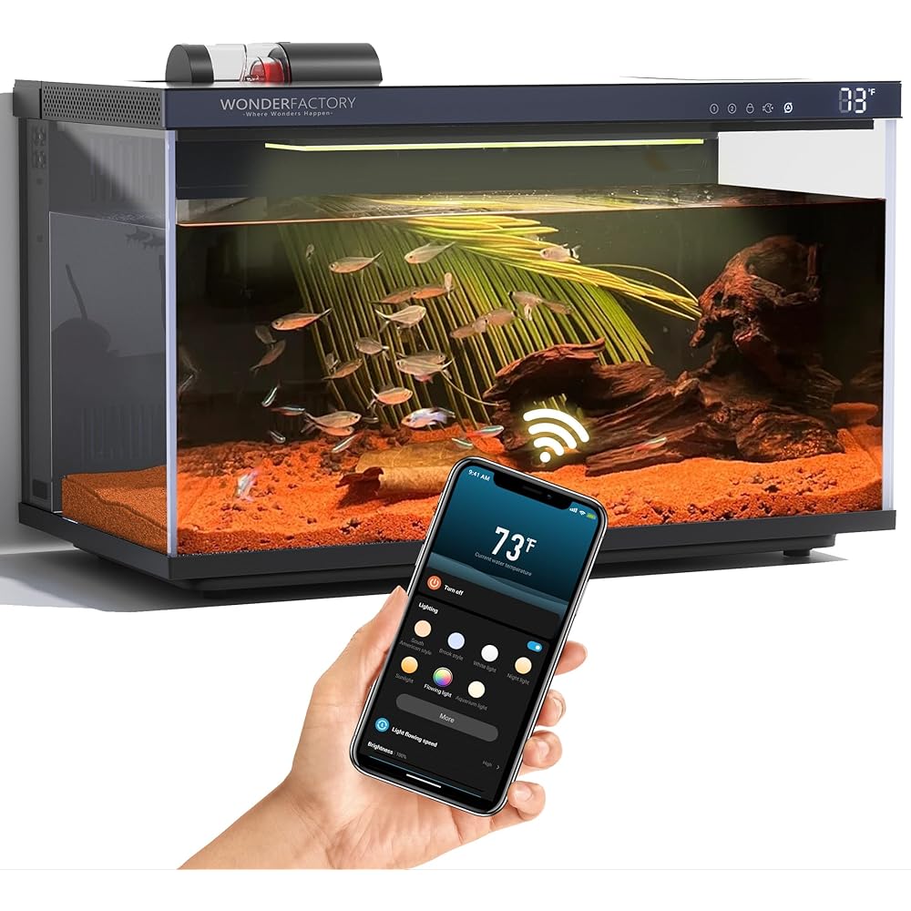Smart 5-Gallon Self-Cleaning Glass Fish Tank Kit