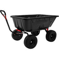 YUTRAX® Work Wagon® 16 cu. ft. Towable Poly Cart, 1800 Pound Capacity, Easy Dump Feature, Hybrid Handle, Simple to Assemble Steel Frame, 16" Extra-Wide Tires, WW16P