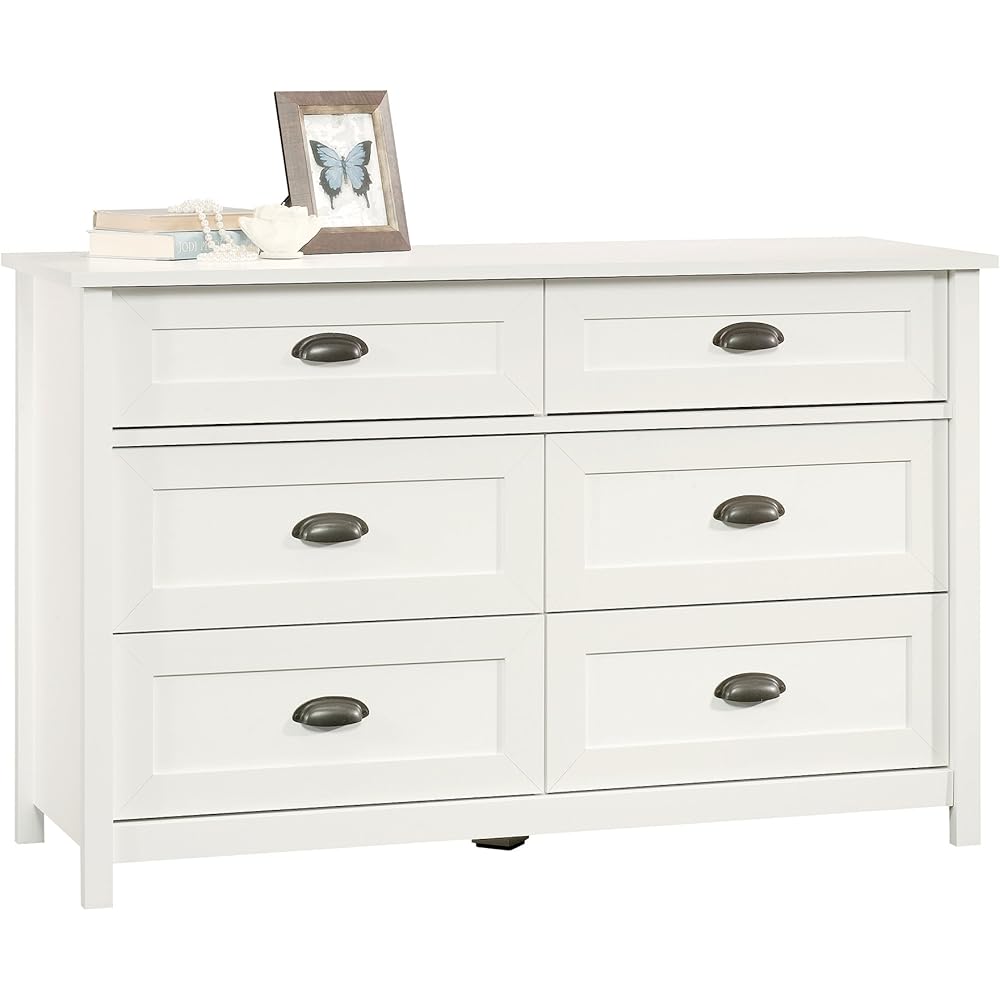 Sauder County Line Dresser, Soft White finish