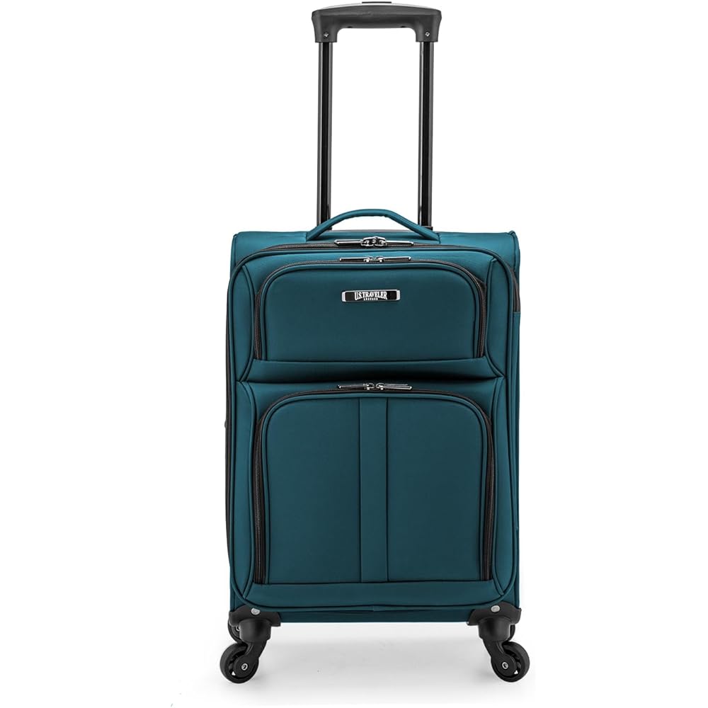 | U.S. Traveler Anzio Softside Expandable Spinner Luggage, Teal, Carry-on 22-Inch | Suitcases