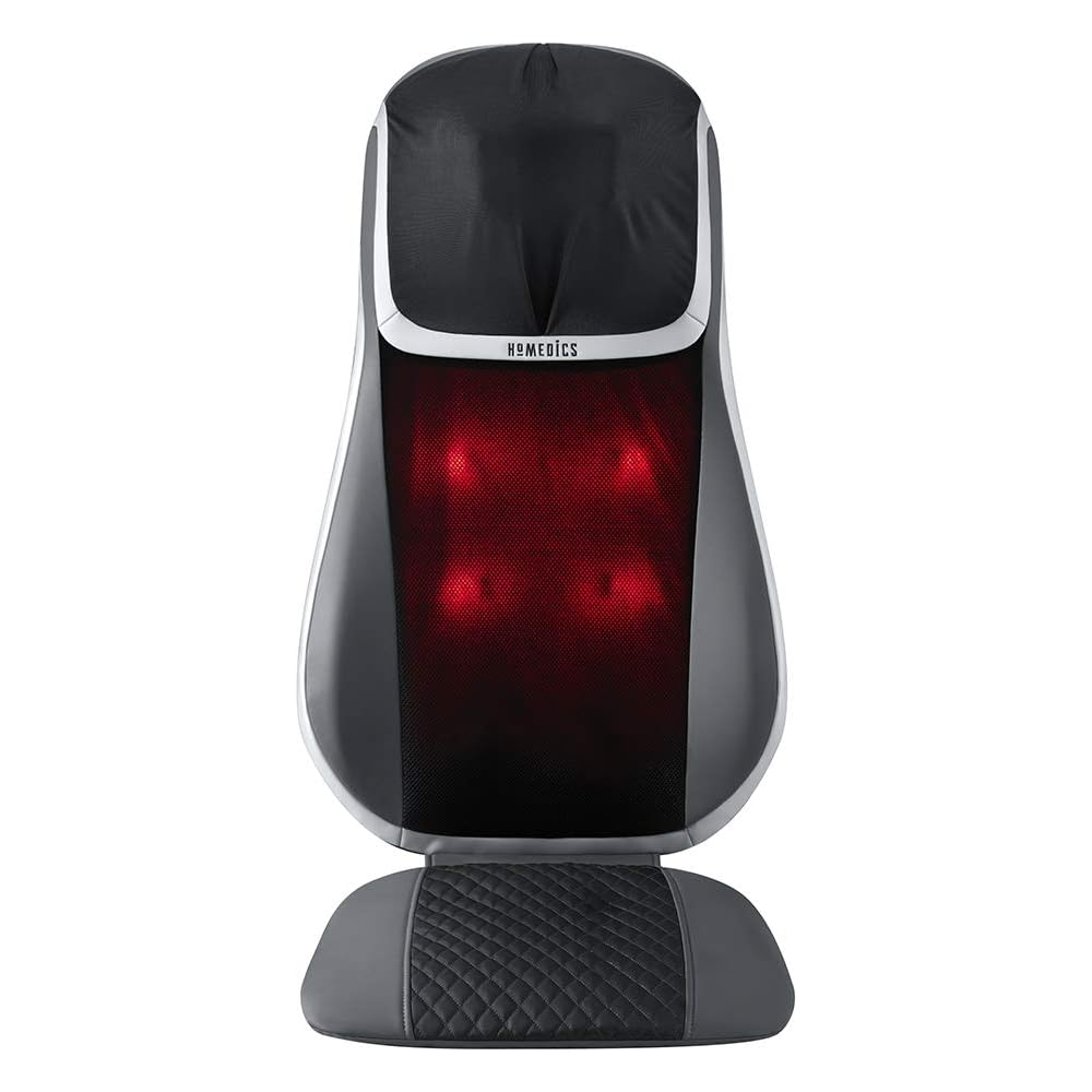 HoMedics Shiatsu 3D Trutouch Massage Cushion for Neck &amp; Back Soothing Heat, 2 Styles, 3 Zones