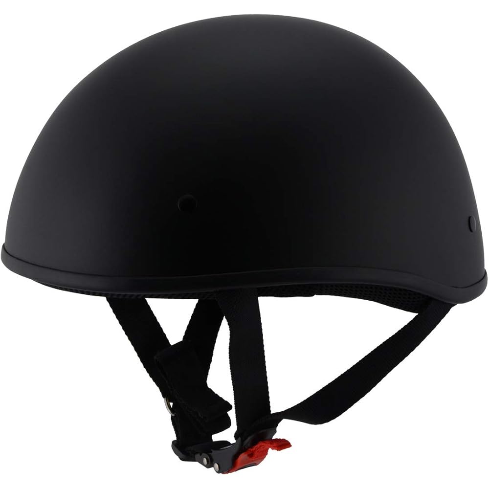 Milwaukee Performance Helmets MPH9710DOT Dot Approved Bare Bones Matte Black Half Motorcycle Helmet