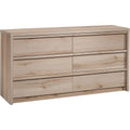 Sauder Harvey Park 6 Drawer Dresser for Bedroom Wooden Dressers &amp; Chest of Drawers, in Pacific Maple