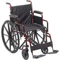 Drive Medical Rebel Lightweight Manual Wheelchair (Red)