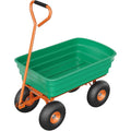 GarveeTech Graden Dump Cart, 600 Lb Capacity, Yard Utility Wagon with 180° Adjustable Handle, All Terrain Tires &amp; Quick Release System, Poly Dump Cart for Soils Plants Tools, Heavy Duty