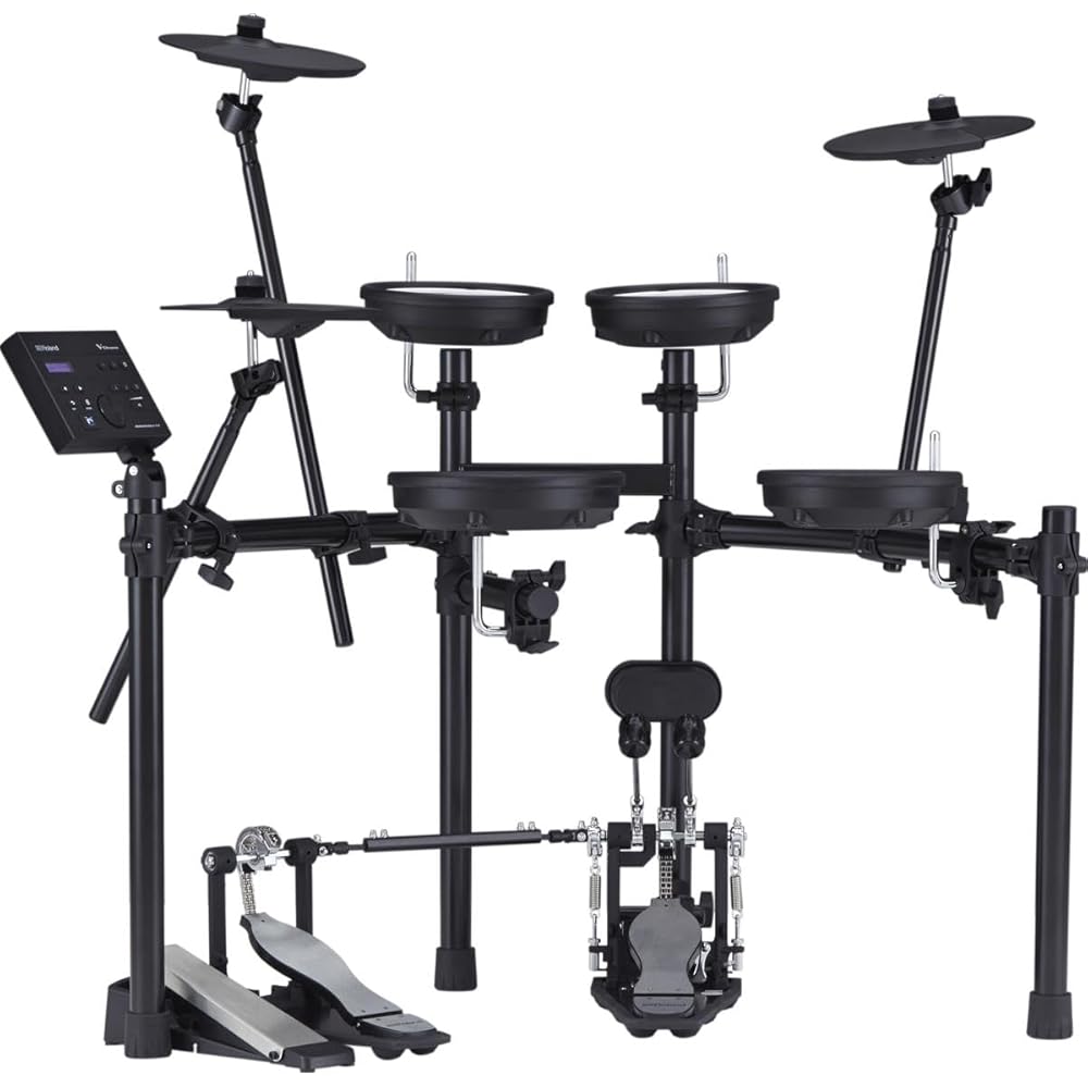 Roland TD-07DMK Electronic V-Drums Legendary Double-Ply All Mesh Head kit with Superior Expression and playability – Bluetooth Audio &amp; MIDI – 40 Free Melodics Lessons, Black