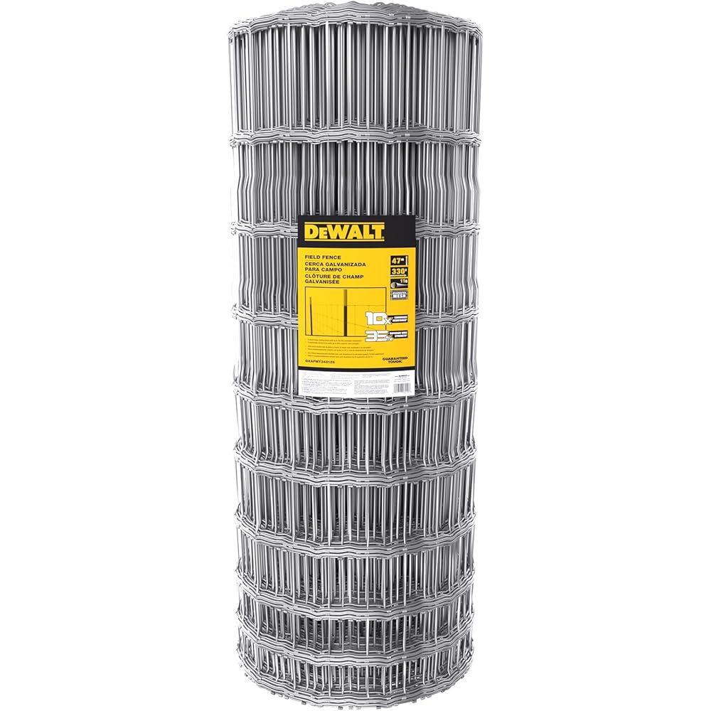 DeWalt Fence 47 in. x 330 ft. 11 Gauge Galvanized Steel Field Fence, DXAFMT348126