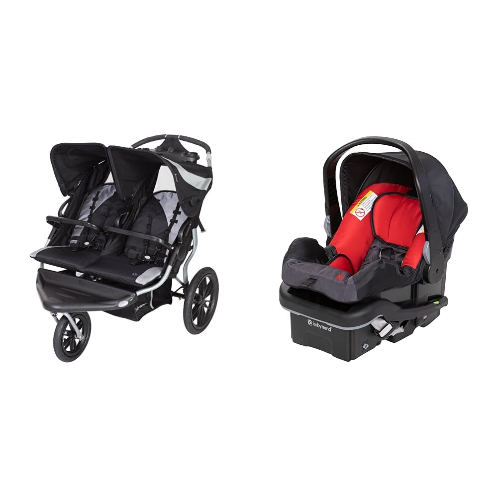 Baby Trend Navigator Lite Double Jogger Stroller and Car Seat Travel System