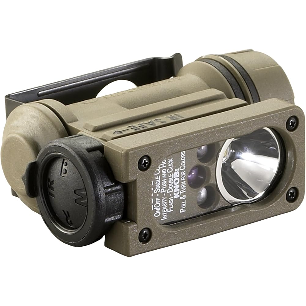 Streamlight 14515 Sidewinder 55-Lumens Compact II Military Flashlight with NVG Mount &amp; Rail Mount in Box, Coyote
