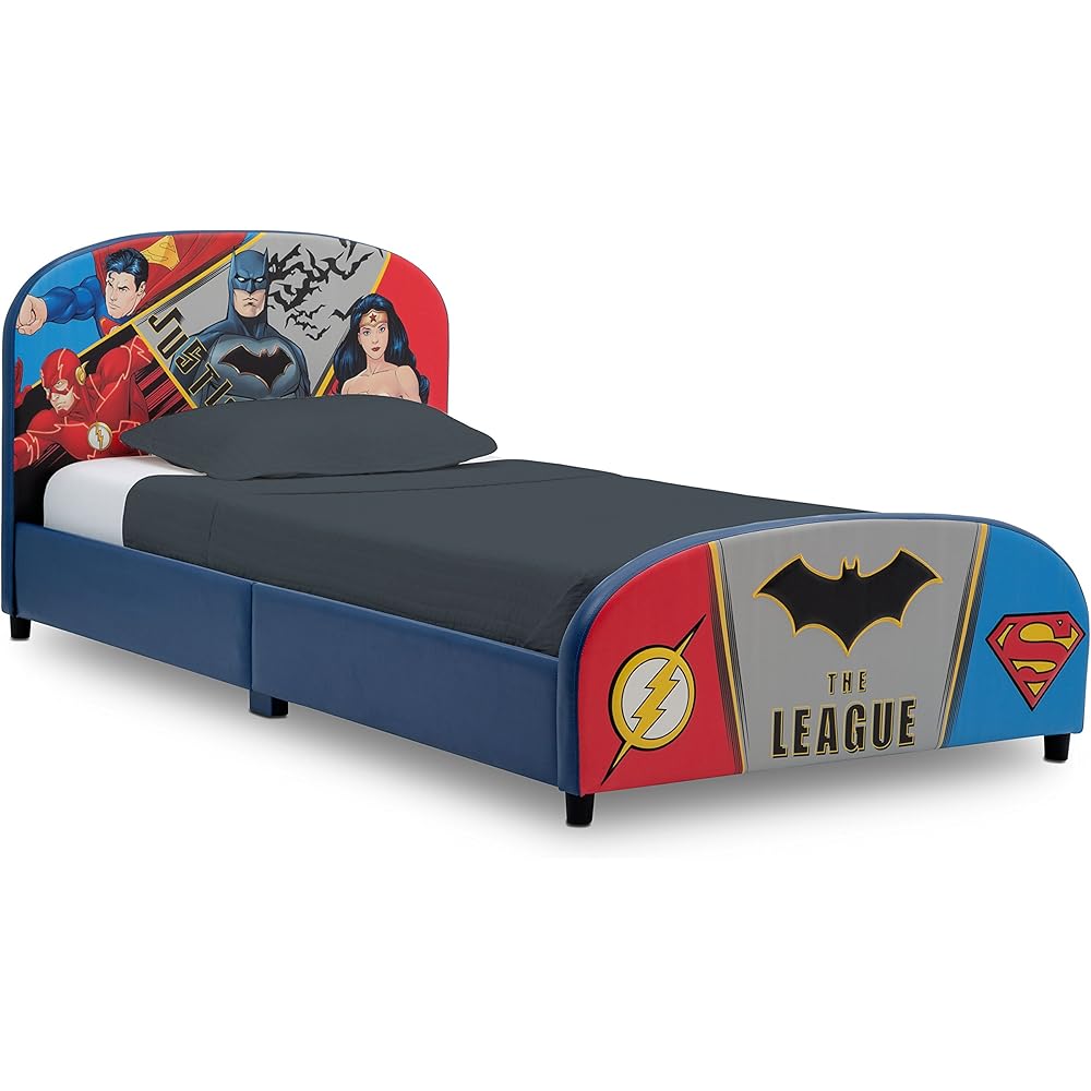 Delta Children Upholstered Twin Bed (DC Comics Justice League)