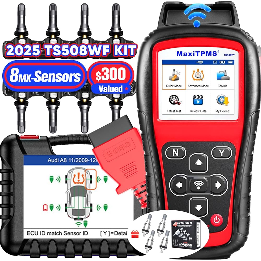 Autel MaxiTPMS TS508WF WiFi TPMS Programming and Scan Tool Kit