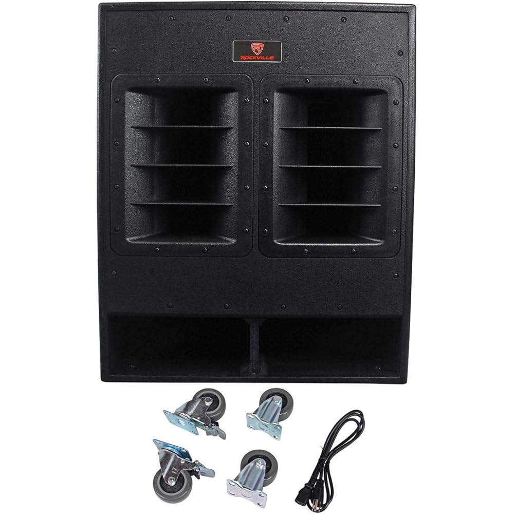 Rockville RBG18FA 18-Inch 3000W Active Folded Horn PA Subwoofer