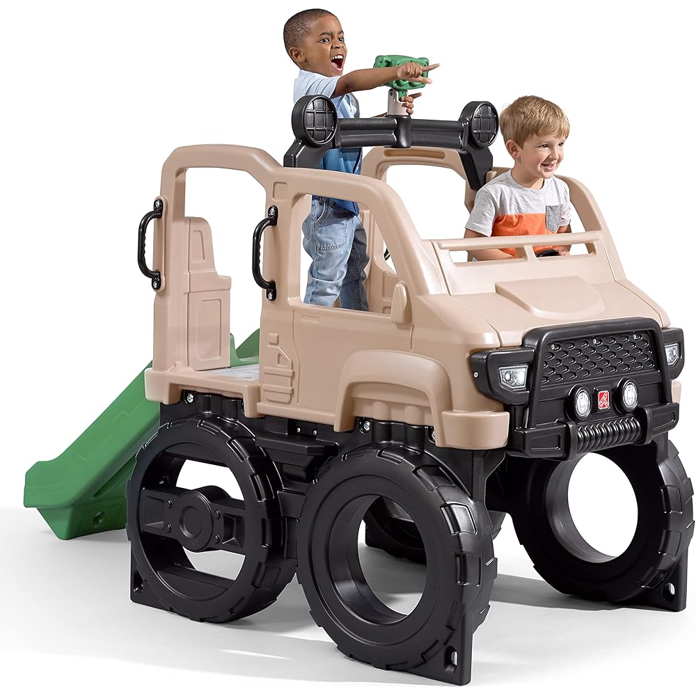 Step2 Truck Climber, Kids Outdoor Playset, Backyard Playground Set, Slide &amp; Climbing Wall, Outside Jungle Gym, for Toddlers 2-5 Years Old