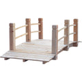 60-Inch Fir Wood Garden Bridge Walkway with Railings