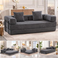 Trygoal Convertible Corduroy Floor Sofa Bed (Dark Gray)