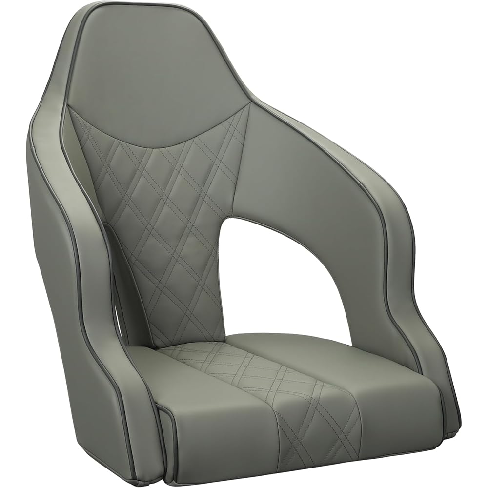 Deluxe Pro High-Back Boat Seat Pontoon Captain Chair