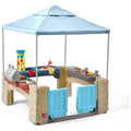 Step2 All Around Playtime Patio with Canopy Playset – Shaded Outdoor Playhouse for Kids with Realistic, Interactive Features, Room for Multiple Toddlers to Play – Dimensions60" H x 47.5" W x 47.5" D