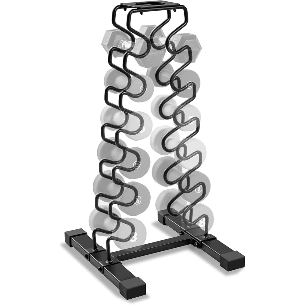 Marcy 6-Tier Durable and Ultra-Lightweight Wire Frame Minimalist Dumbbell Rack with Bottle Holder DBR-8352
