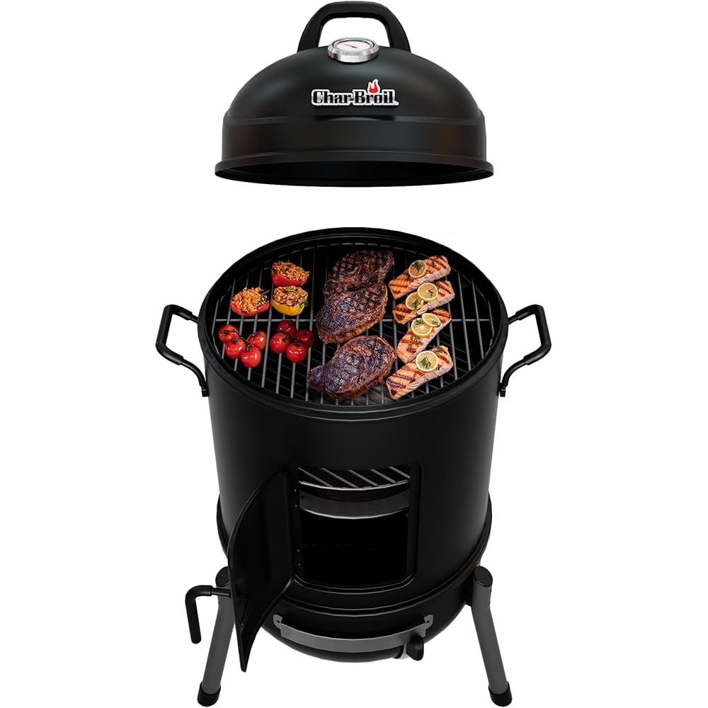 Char-Broil Bullet Charcoal Smoker 16" 18202075,Black