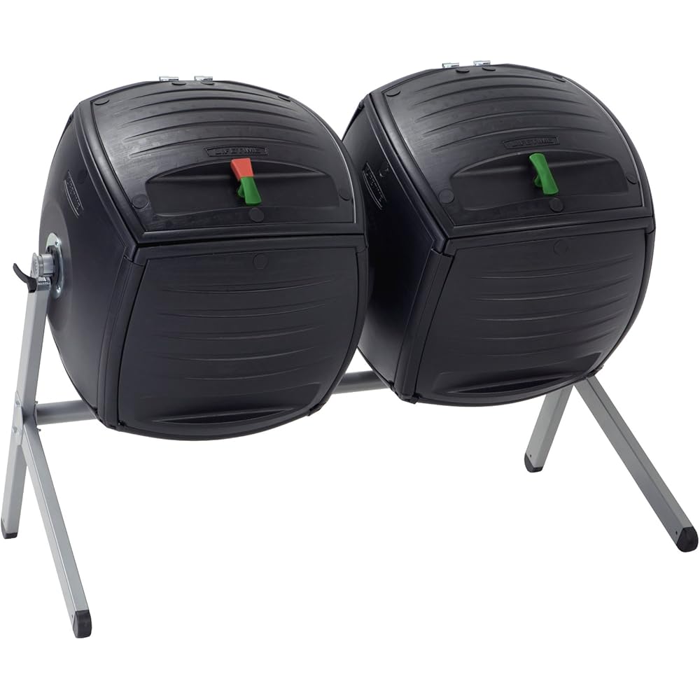 Lifetime 60072 Dual Compost Tumbler, Black