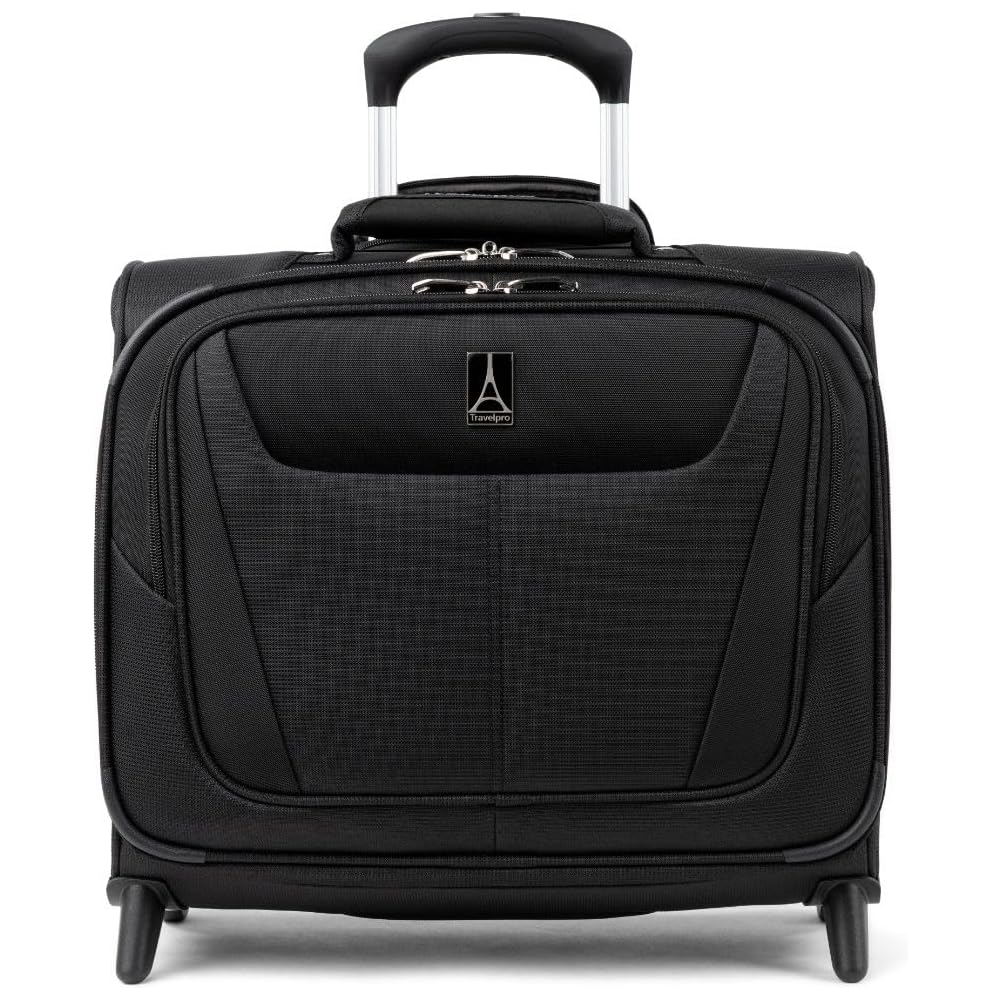 | Travelpro Maxlite 5 Softside Lightweight Rolling Underseat Tote Upright 2 Wheel Bag, Men and Women, Black, 16-Inch | Carry-Ons