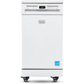 18-Inch Portable Dishwasher with Casters (White)