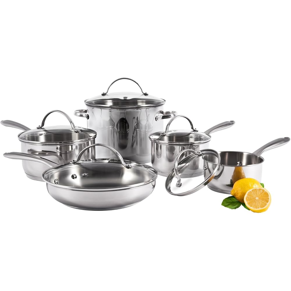 Starfrit Essentials 10-Piece Stainless Steel Cookware Set