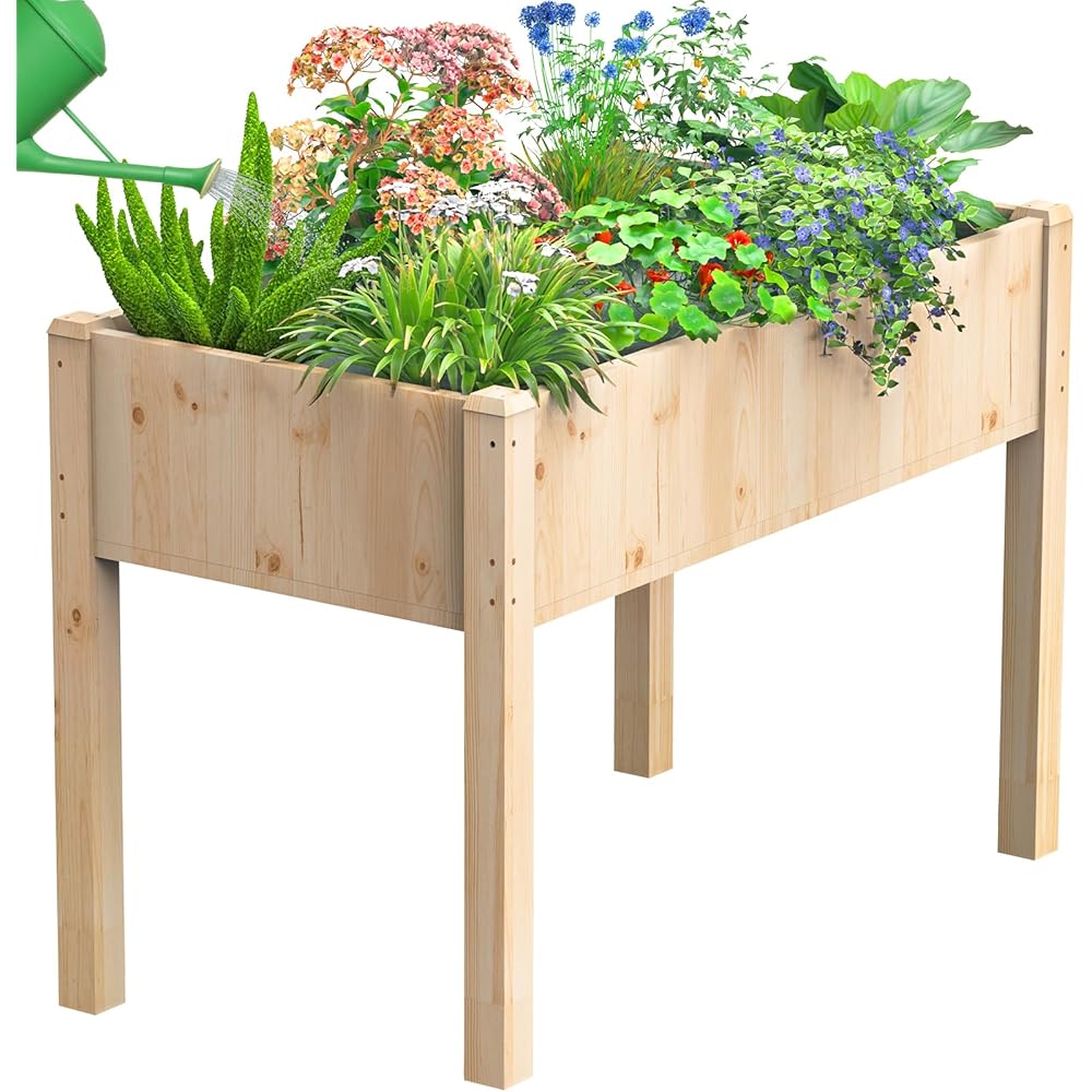 48x24x30-Inch Elevated Wooden Raised Garden Bed