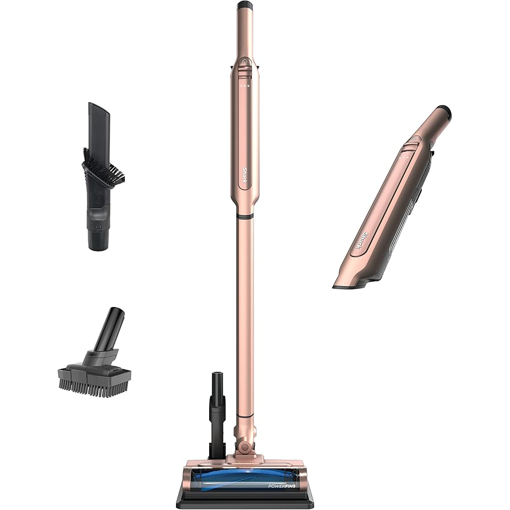 Shark WS642RG WANDVAC System Pet 3-in-1 Ultra-Lightweight Powerful Cordless Stick &amp; Handheld Vacuum Combo with Charging Dock, Duster Crevice Tool &amp; Pet Multi-Tool, Rose Gold