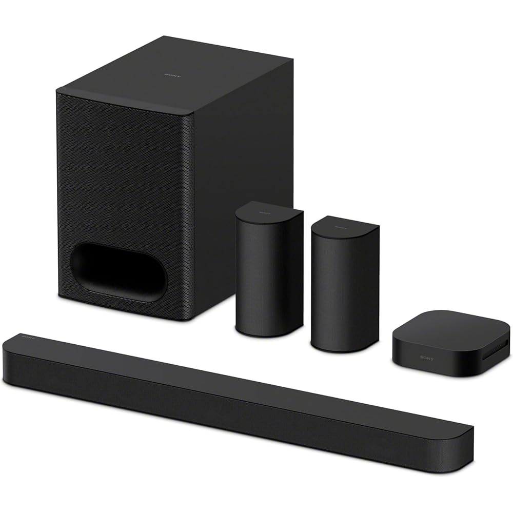 Sony BRAVIA Theater System 6, 5.1ch Home Theater System Sound bar with subwoofer and Rear Speakers, Surround Sound by Dolby Atmos/DTS:X Compatible HT-S60