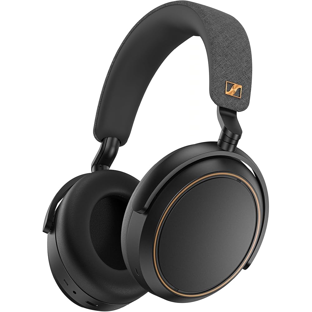 Sennheiser Consumer Audio Momentum 4 Wireless Headphones Bluetooth Headset for Crystal-Clear Calls with Adaptive Noise Cancellation, 60h Battery Life, Lightweight Folding Design Black/Copper