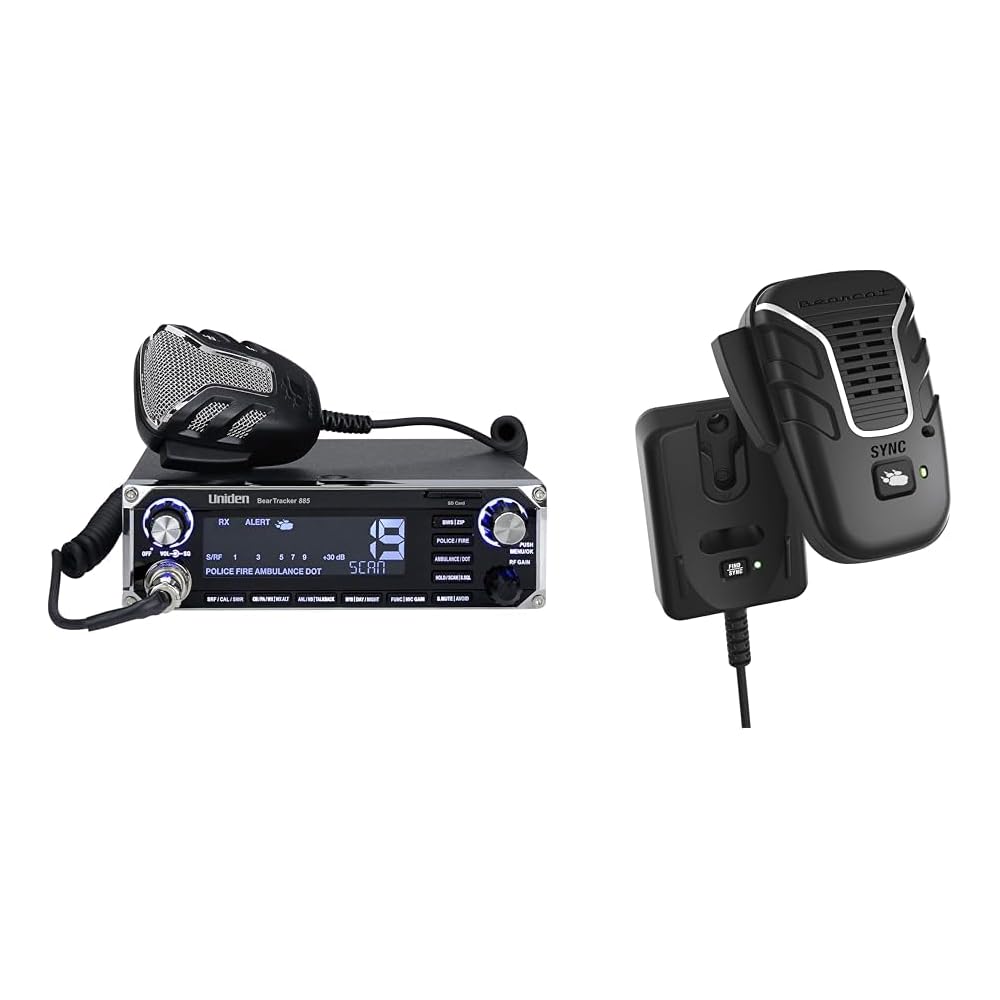 Uniden BEARTRACKER 885 Hybrid 40-Channel CB Radio and Scanner Bundle