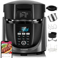Nuwave Duet Air Fryer and Electric Pressure Cooker Combo with 2 Switchable Lids, 300 FoolProof One-Touch Presets, Crisp&amp;Tender Tech, 6QT Heavy-duty Stainless Steel Pot, 15+ Safety Features