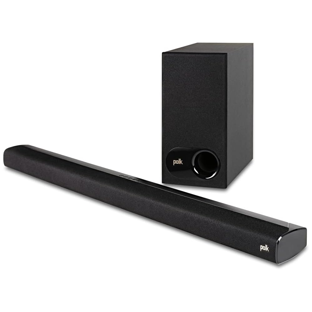 Polk Audio Signa S2 Sound Bar &amp; Wireless Subwoofer – Exclusive VoiceAdjust Technology, Ultra-Slim Design, Works with 4K &amp; HD TVs, HDMI &amp; Optical, Bluetooth, Wireless Streaming