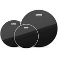 Evans Black Chrome Rock Tompack Drum Heads Set (10, 12, 16-Inch)