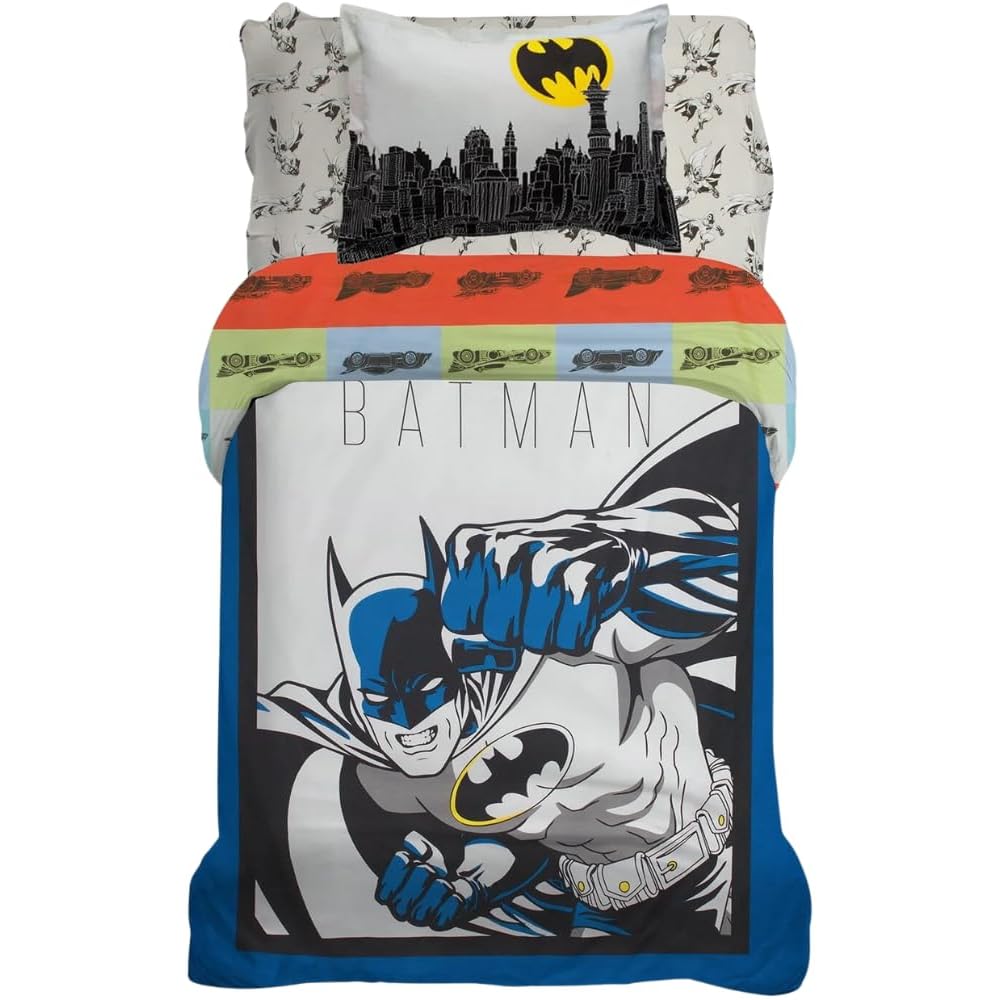 Franco Batman Gotham 2-Piece Premium Organic Cotton Twin Duvet Set