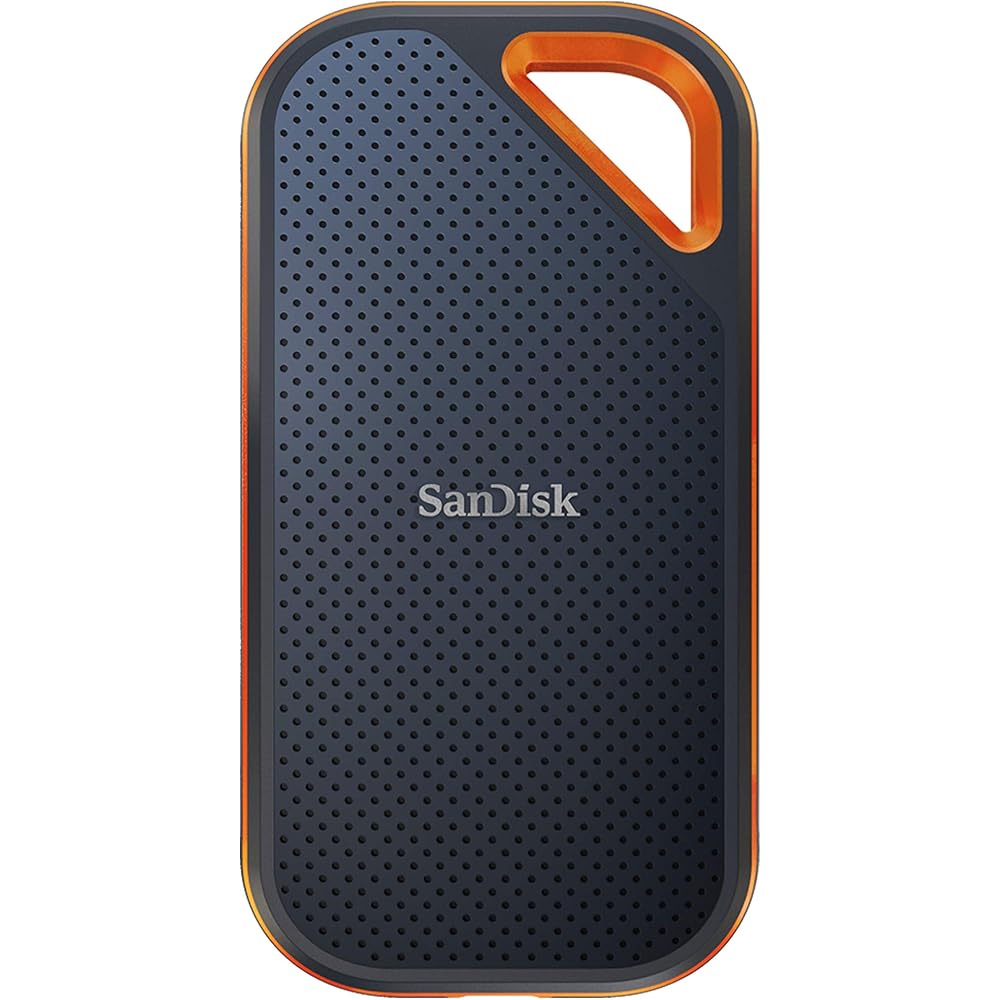 SanDisk 2TB Extreme PRO Portable SSD Up to 2000MB/s USB-C, USB 3.2 Gen 2x2, IP65 Water and Dust Resistance, Updated Firmware External Solid State Drive SDSSDE81-2T00-G25